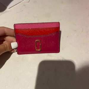 Marc Jacobs pink and red card holder
